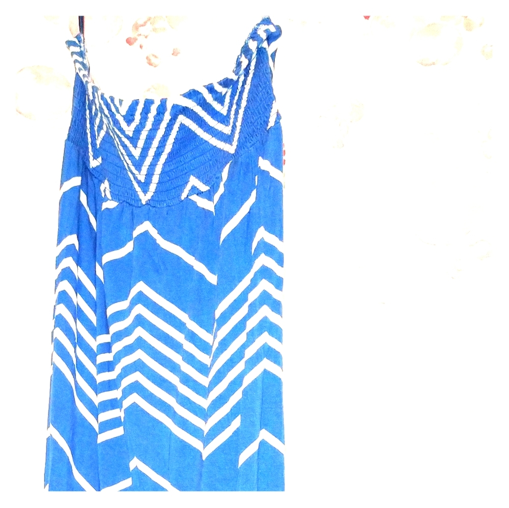 Blue striped Maxi dress